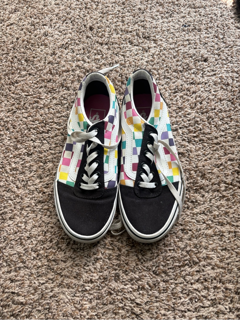 Rainbow Checkered Vans